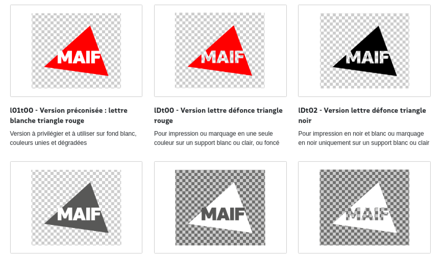 exemple design system maif logo